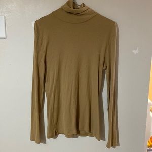 Beige Ralph Lauren turtleneck with elbow pads